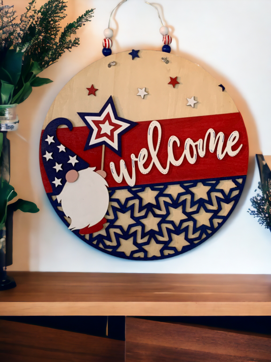 Gnome Patriotic Sign