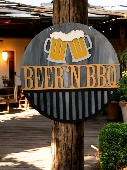 Backyard BBQ 3D Decor Sign