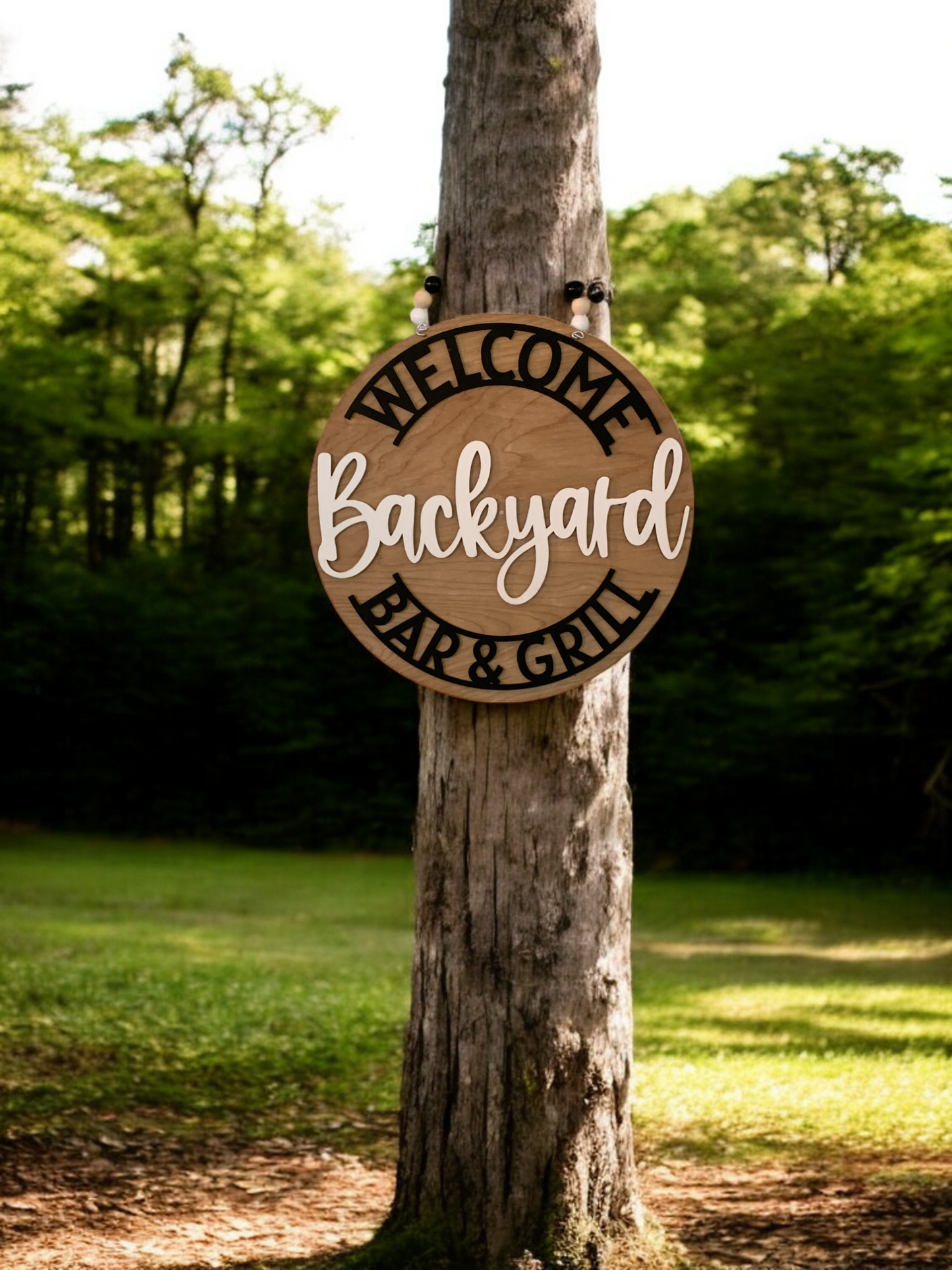 Backyard Bar and Grill 3D Decor Sign