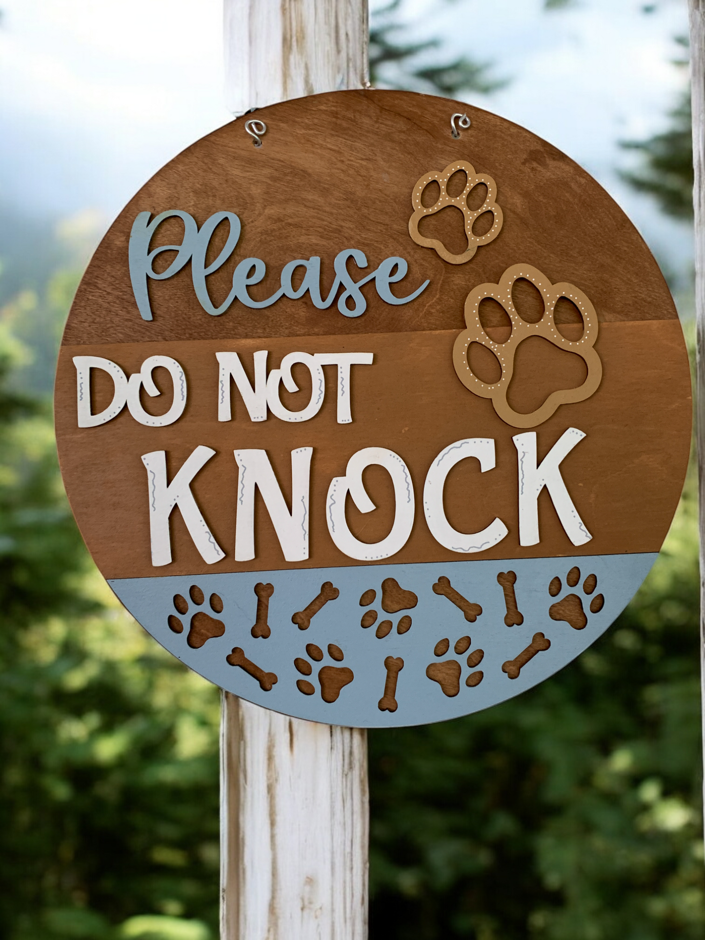 Dogs Do not Knock 3D Decor Sign
