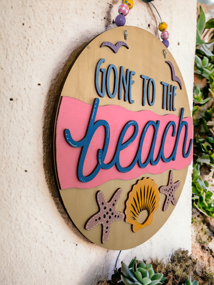 Gone to the Beach Sign
