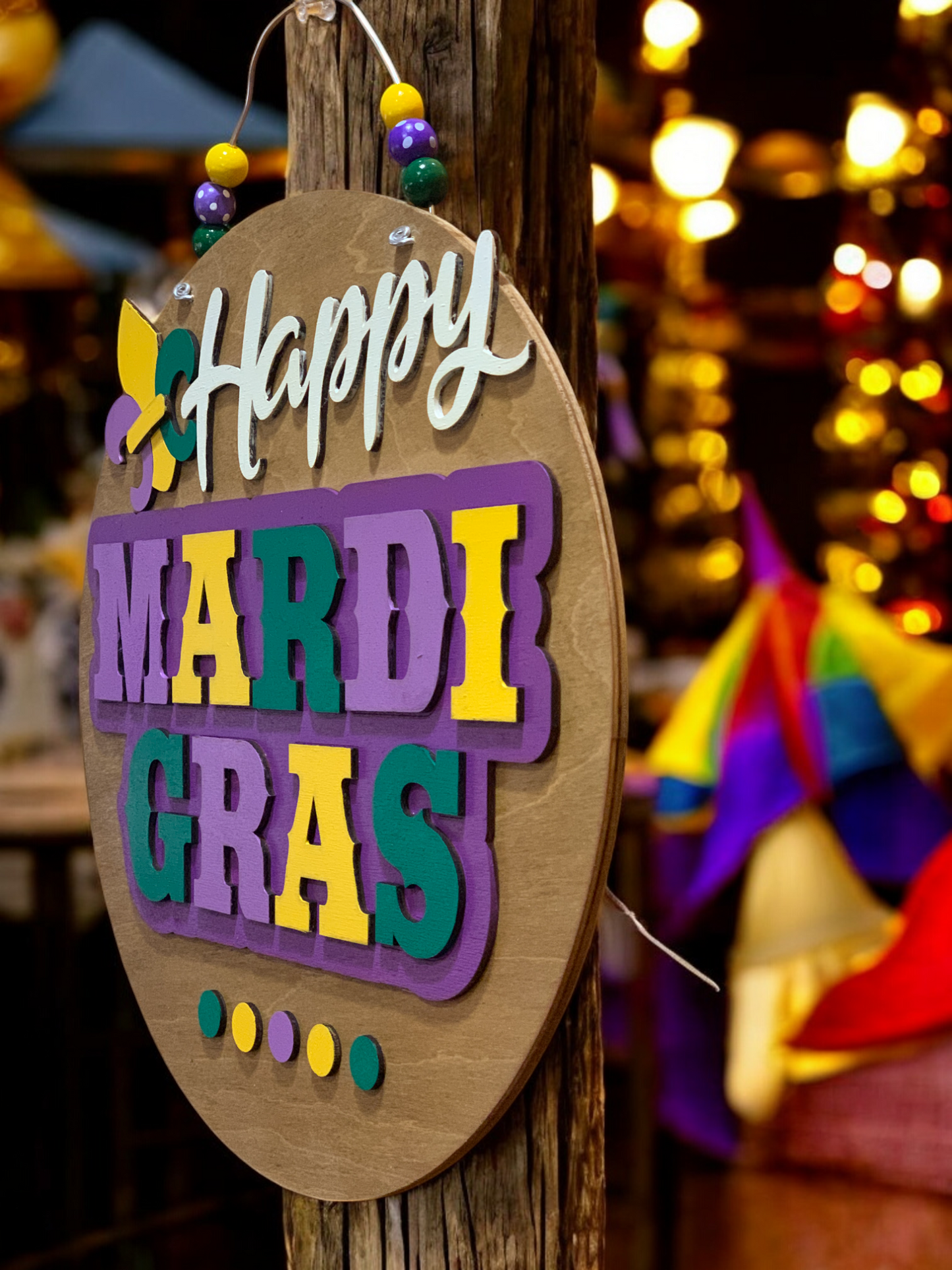 Happy Mardi Gras Party Sign
