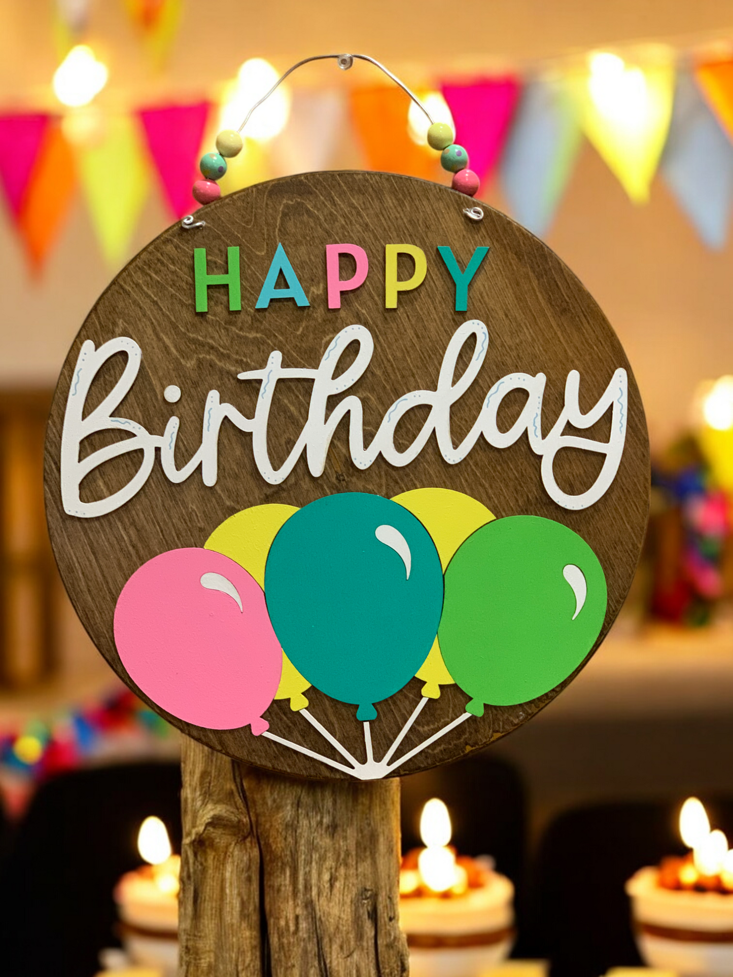Happy Birthday 3D Door Sign