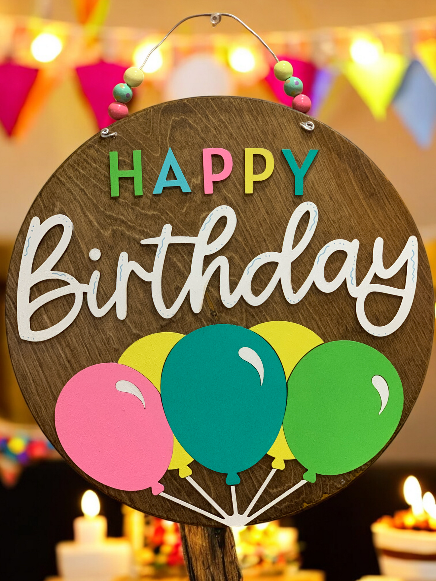 Happy Birthday 3D Door Sign