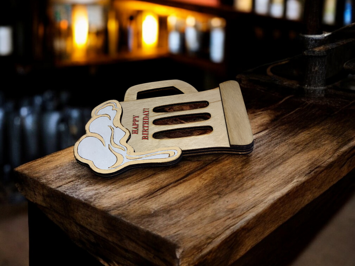 Beer Mug Wooden Gift Holder