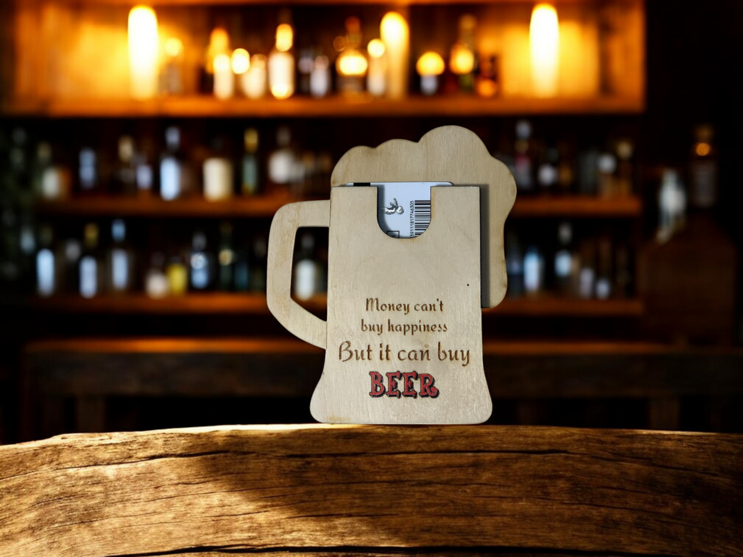 Beer Mug Wooden Gift Holder