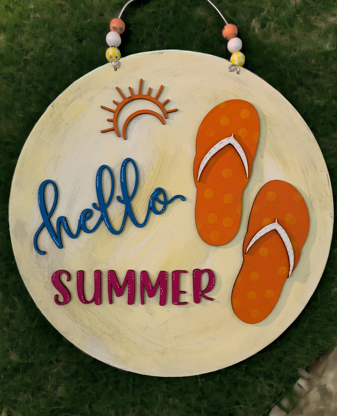 Hello Summer Flip Flop Sign